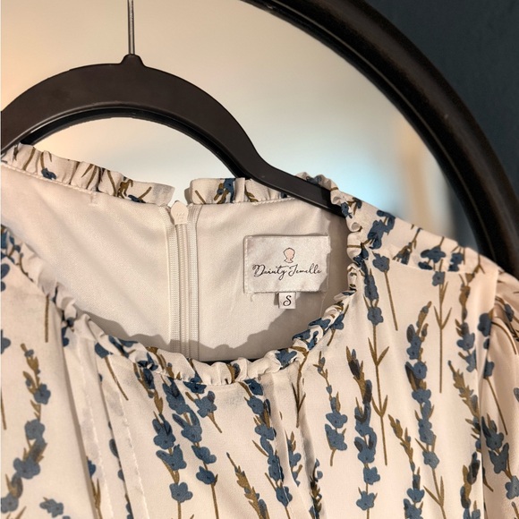 Dainty Jewells Blue and White Long Sleeve Dress - Picture 5 of 6